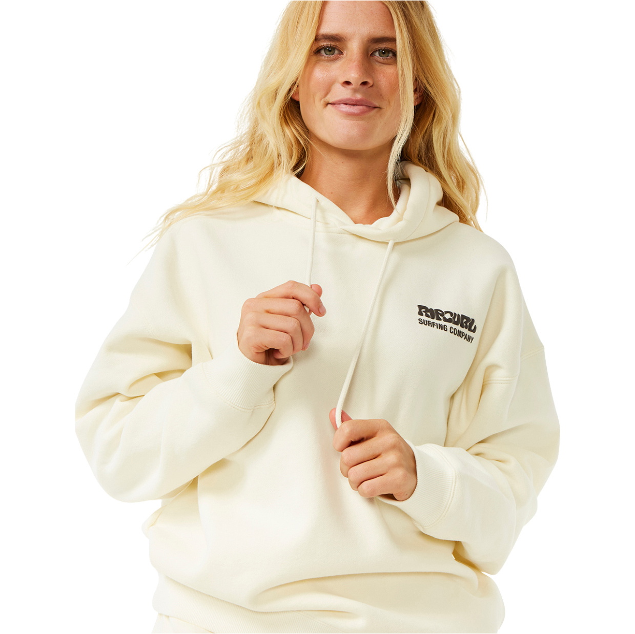 2025 Rip Curl Mujer Sudadera Con Capucha Surf Puff Heritage 06AWFL - Natural